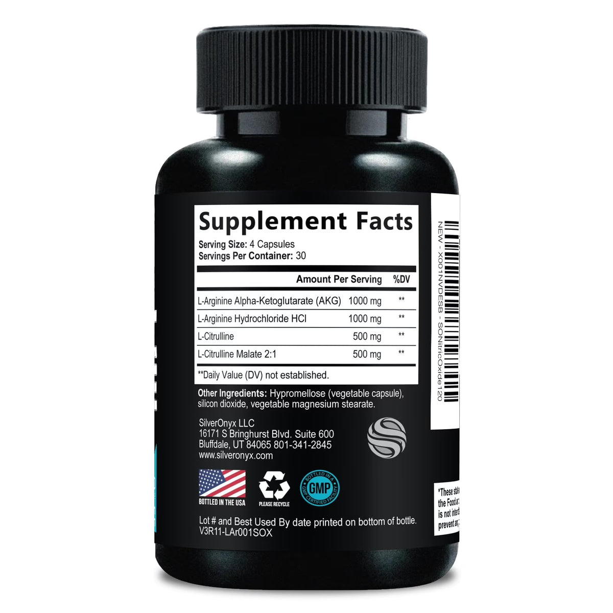Nitric Oxide Supplement 3000Mg Blend - 3X Strength L-Arginine & L-Citrulline - Complete Pre Workout Nitric Booster - Natural Energy & Muscle Support for Men & Women - Bottled in USA - 120 Capsules